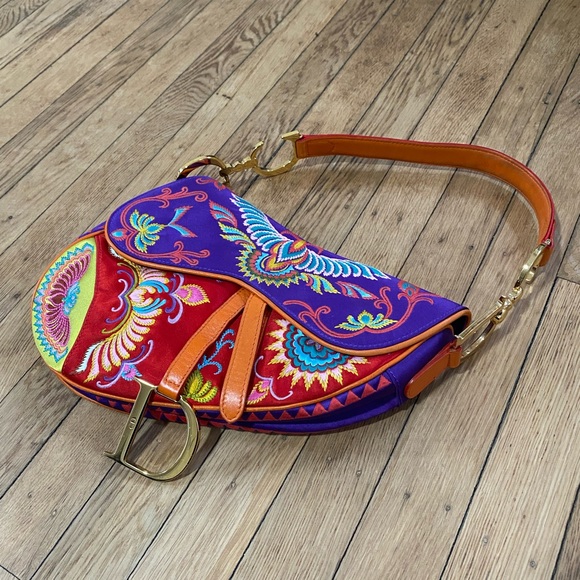 Dior Handbags - Limited edition Christian Dior Saddle Bag🔥Neon rare collectible🔥